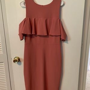 Blush Pink Cold Shoulder Dress